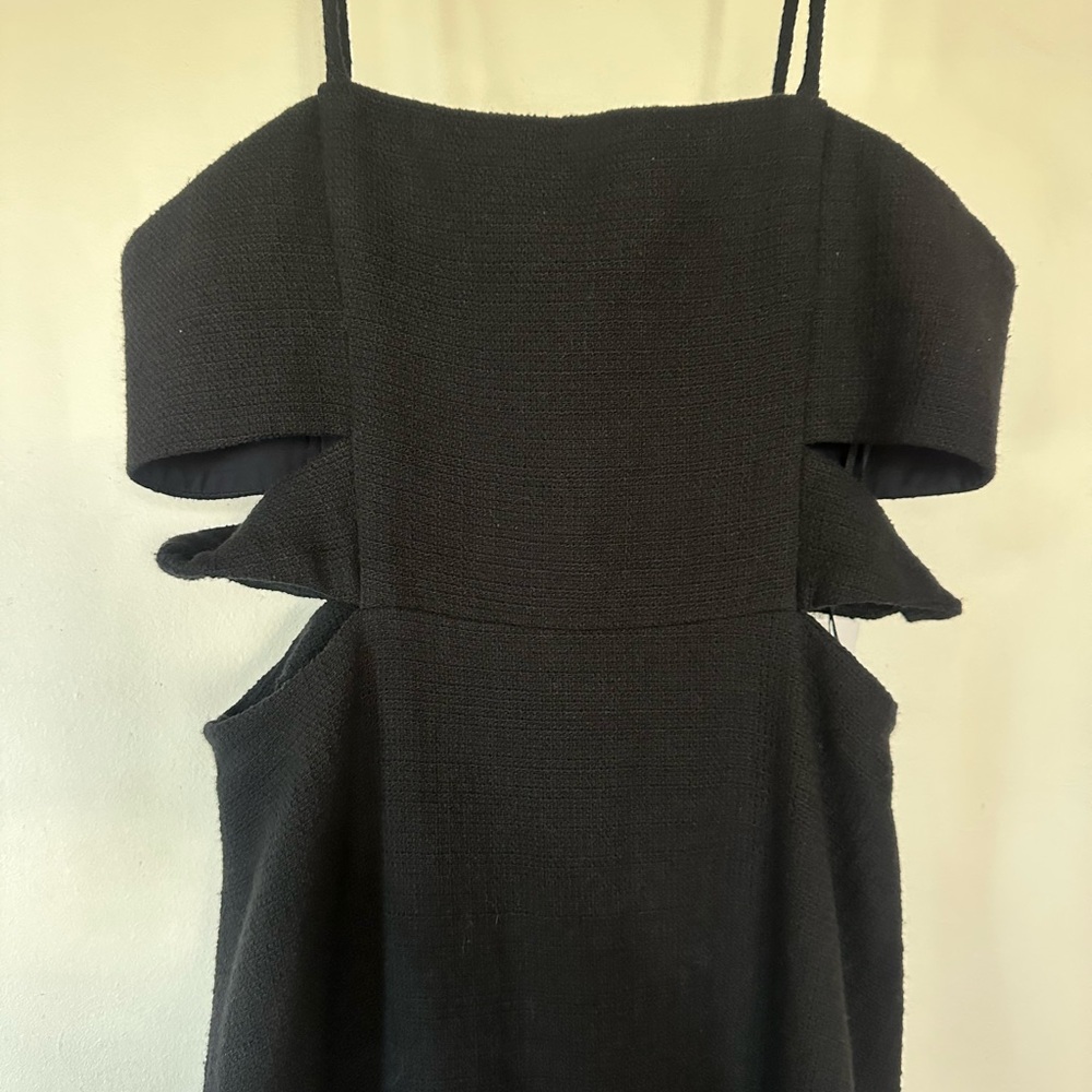Zara Elegant Black Cut-Out Dress